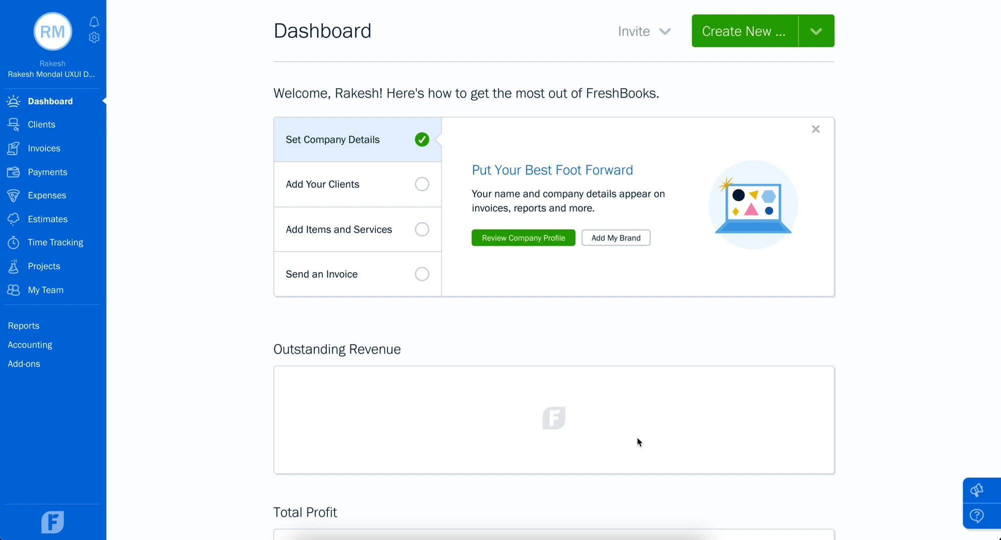 FreshBooks-ui